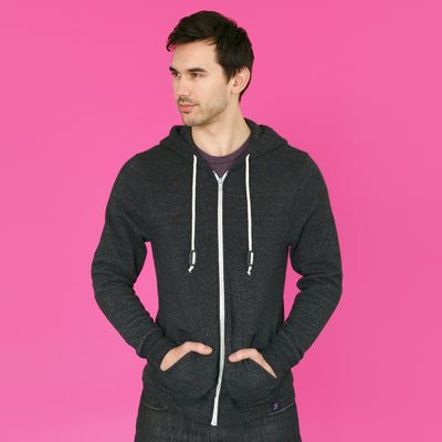 Men's Hoodies - The Sidekick // Eco Fleece Zip Zup Hoodie
