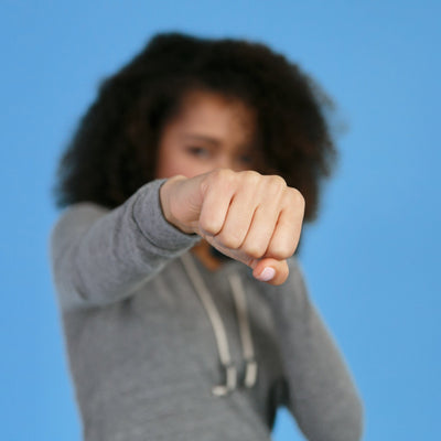 Women's Hoodies - The Kickboxer // Eco Jersey Pullover Hoodie